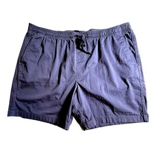 Gap Chino Shorts Men's XXL Blue Flat Front Drawstring‎ Waist 6.5" Inseam-689